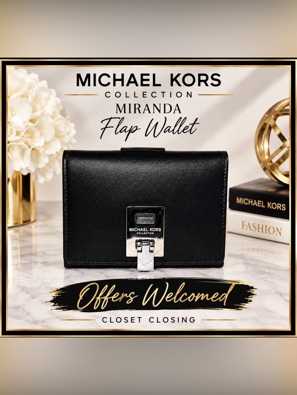 Michael Kors Collection MIRANDA Flap Wallet